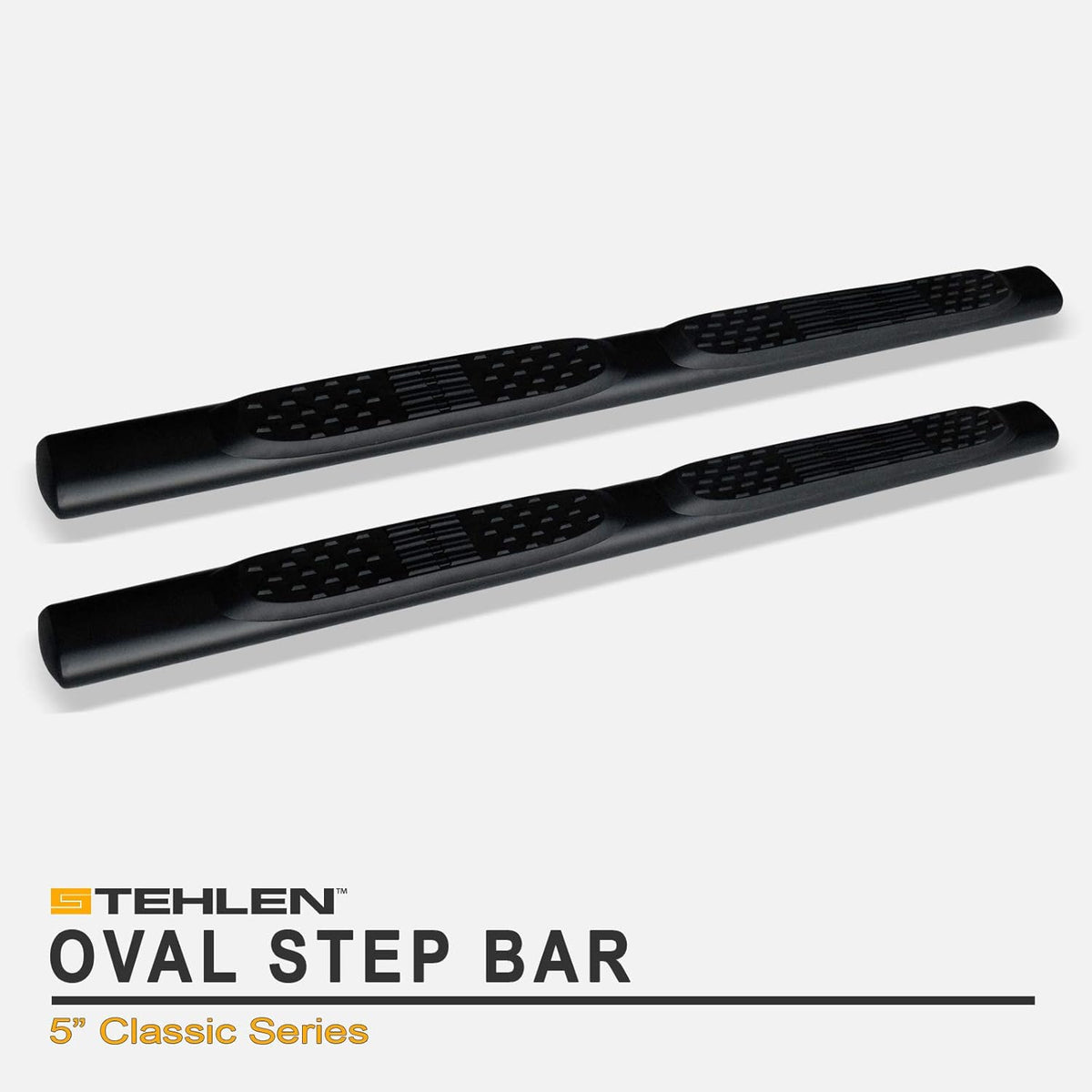 5 Oval Side Step Nerf Bars Matte Black R14293