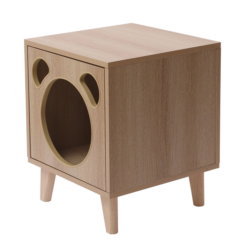 Oak Cat Nest Nightstand T689511