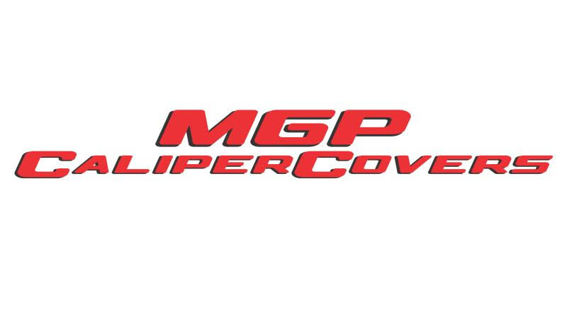 4 Caliper Covers Engraved Front & Rear Red Finish Silver D7170
