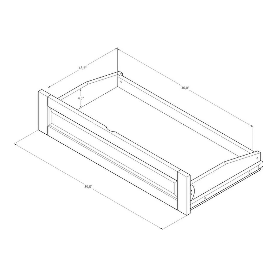 Queen Espresso Wood Storage Futon X959