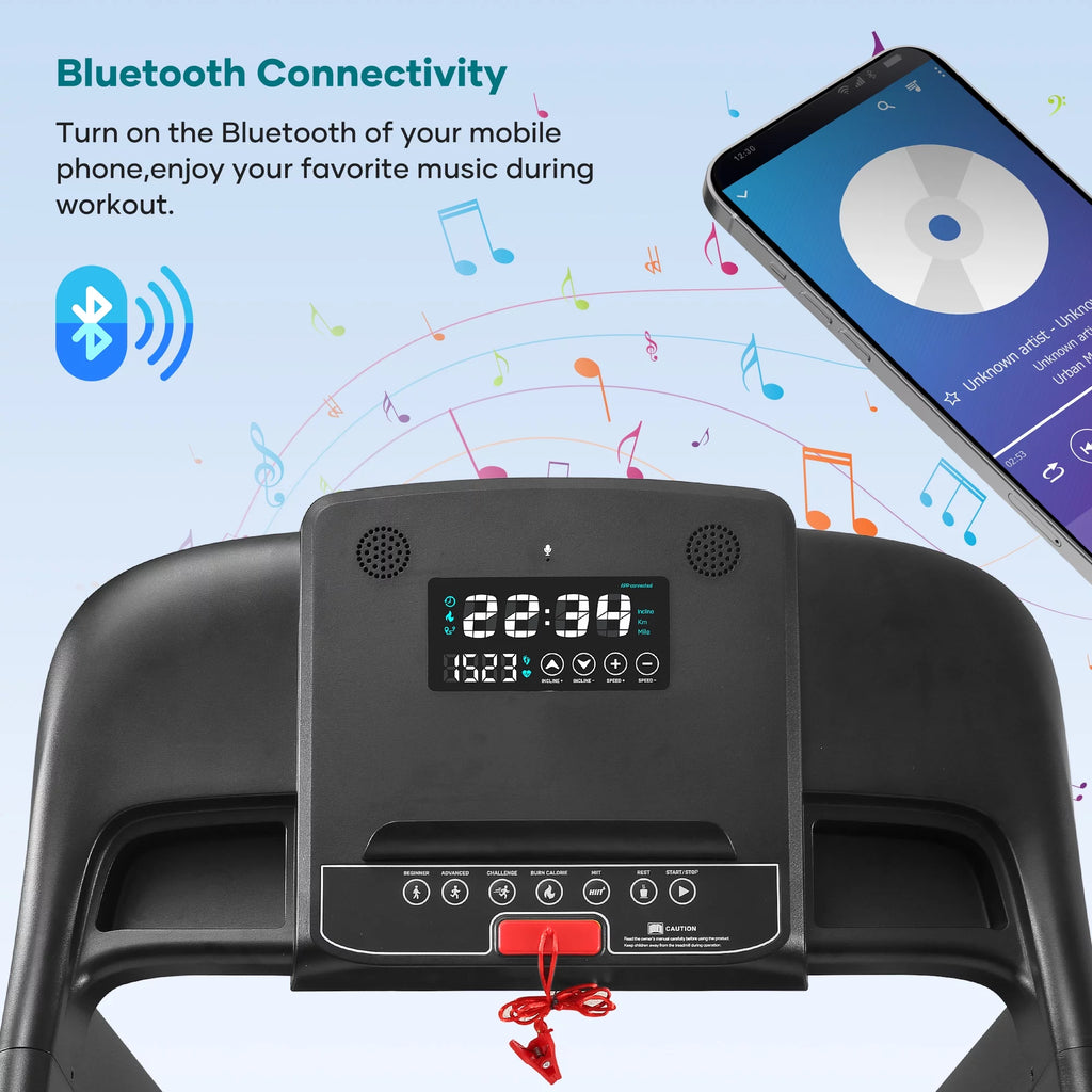 17 Wide Electric Folding Treadmill with Auto Incline S2019