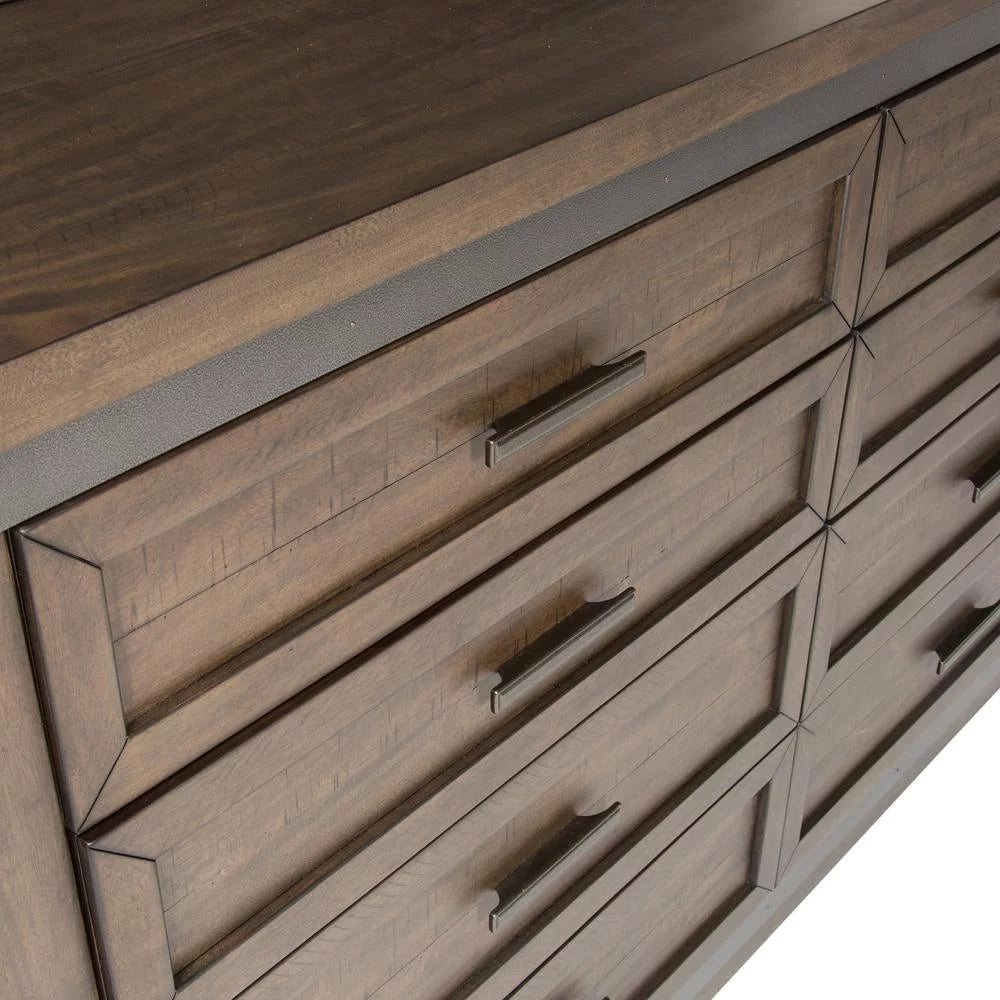 Gray Dresser & Mirror J699056