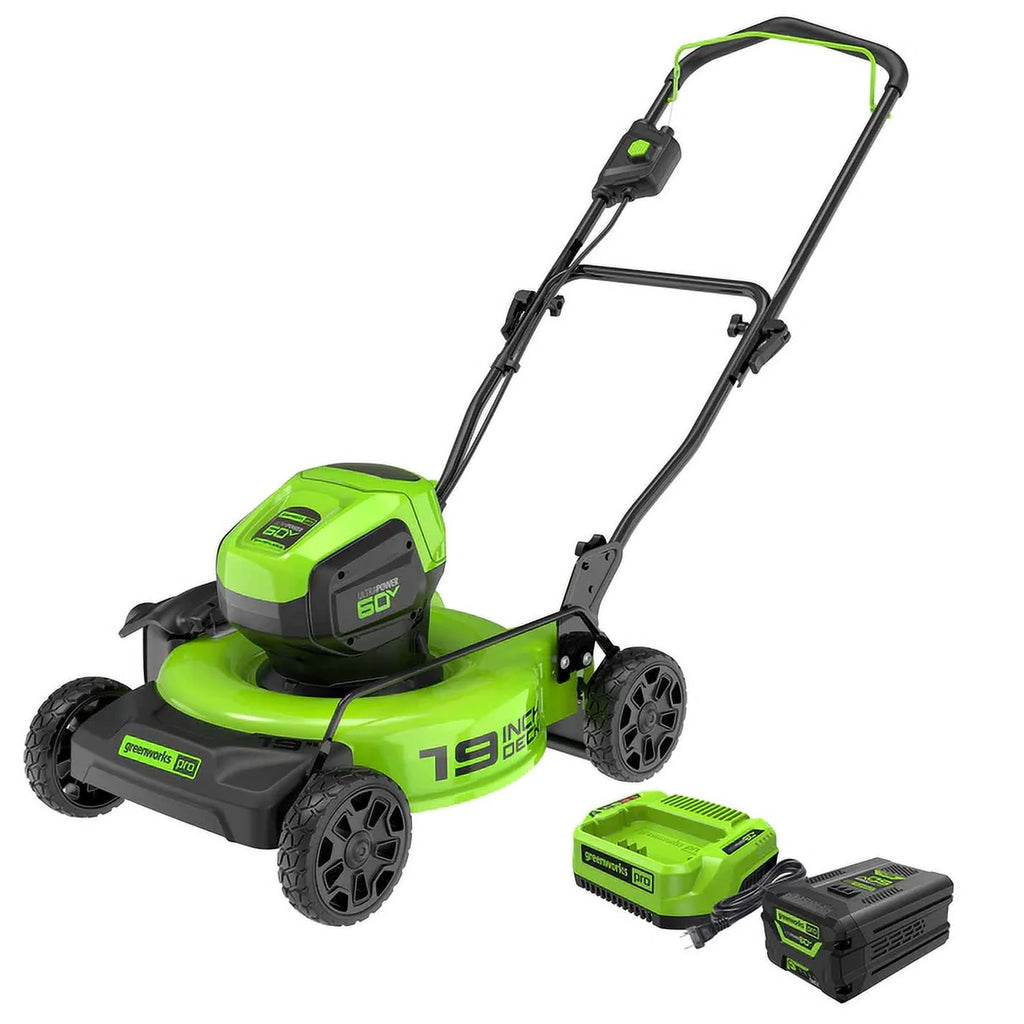 60V 19 Cordless Battery Push Lawn Mower with 5.0Ah Battery & Charger J59105