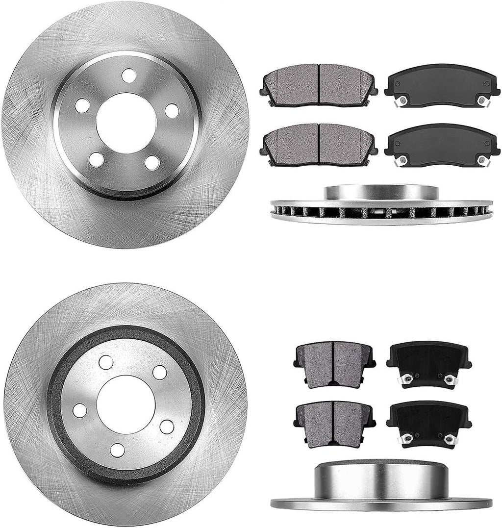 320 mm Front and Rear Brake Rotors and Metallic Brake Pads F1596