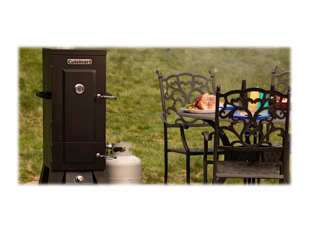 Black 36 Inch Propane Smoker with 4 Racks D899206