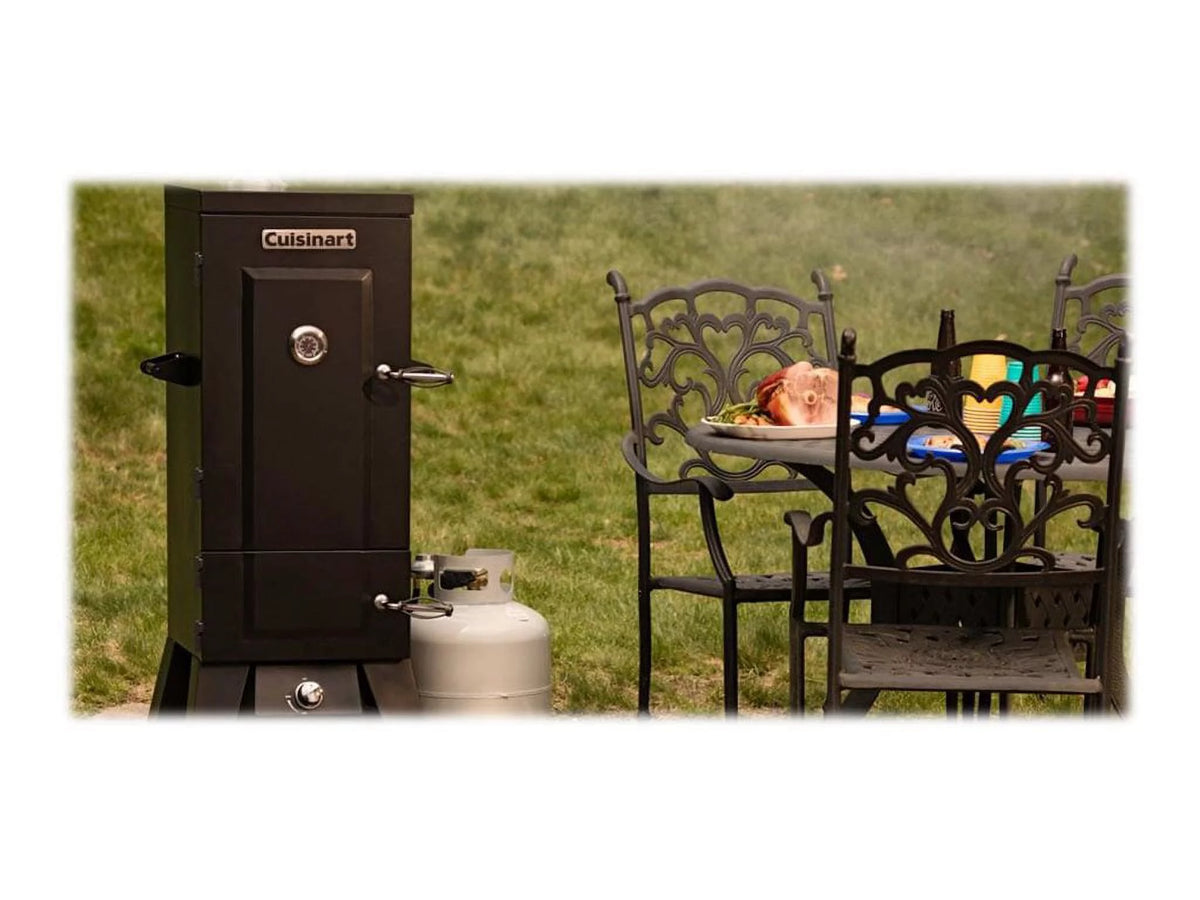 Black 36 Inch Propane Smoker with 4 Racks D899206