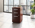 Engineered Wood 3-Drawers Mobile File Cabinet Cherry M9886