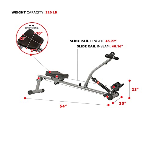 Compact Adjustable Rowing Machine with 12 Levels of Resistance O14270