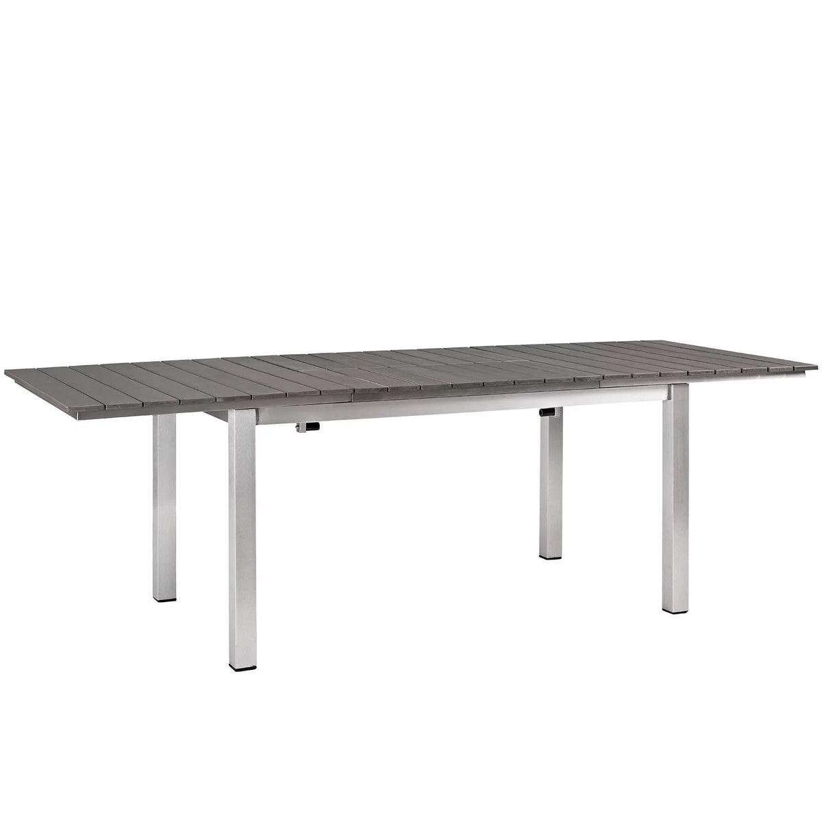 Black Aluminum Metal Side Dining Chair and Table Set J282411