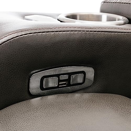 Light Grey PU Leather Electric Single Reclining Chair with USB Y9761