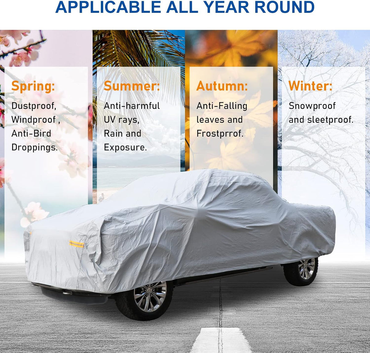 Waterproof Windproof Pickup Car Cover for Ford F150 2001-2019 Raptor V80408