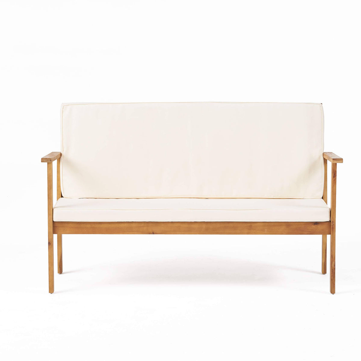 Acacia Wood Bench with Cushion R639565