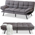 Memory Foam Futon Sofa Bed with Removable Armrests F832