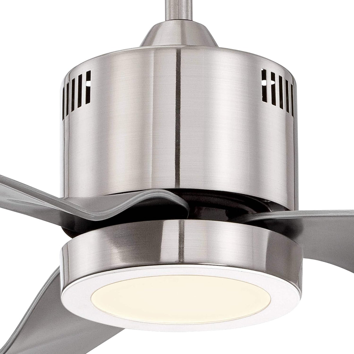 Brushed Nickel Silver 3 Blade Indoor Ceiling Fan with Light LED Remote Control C51019