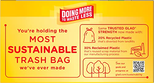 45 Count 13 Gallon Tall Kitchen Drawstring Garbage Bags R1722