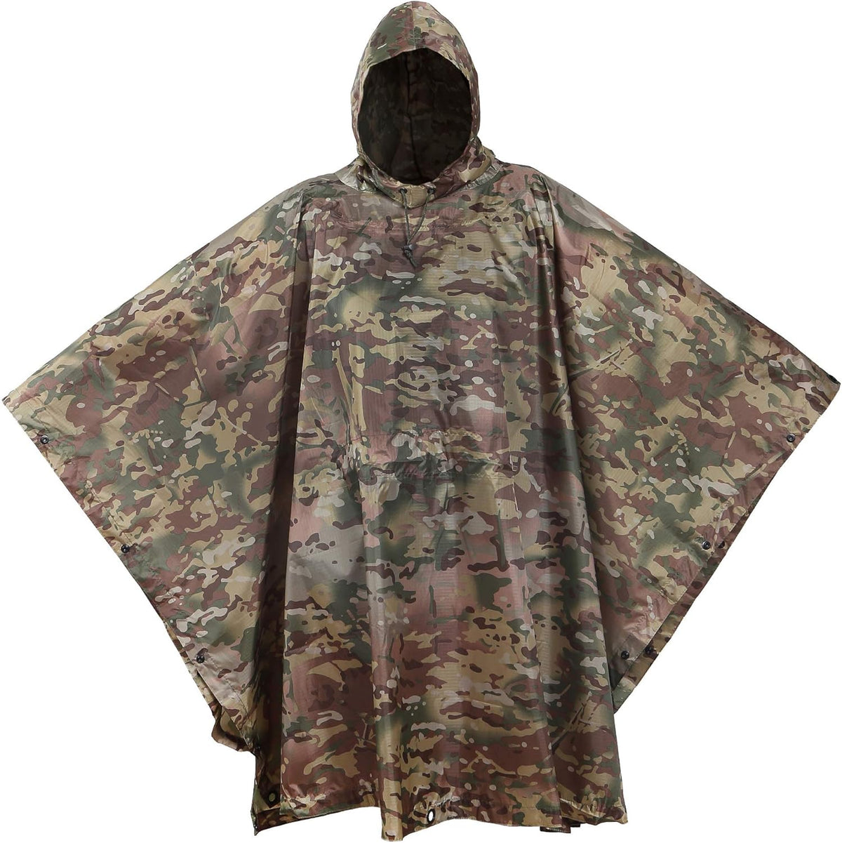 Camouflage Rip Stop Rain Poncho O465