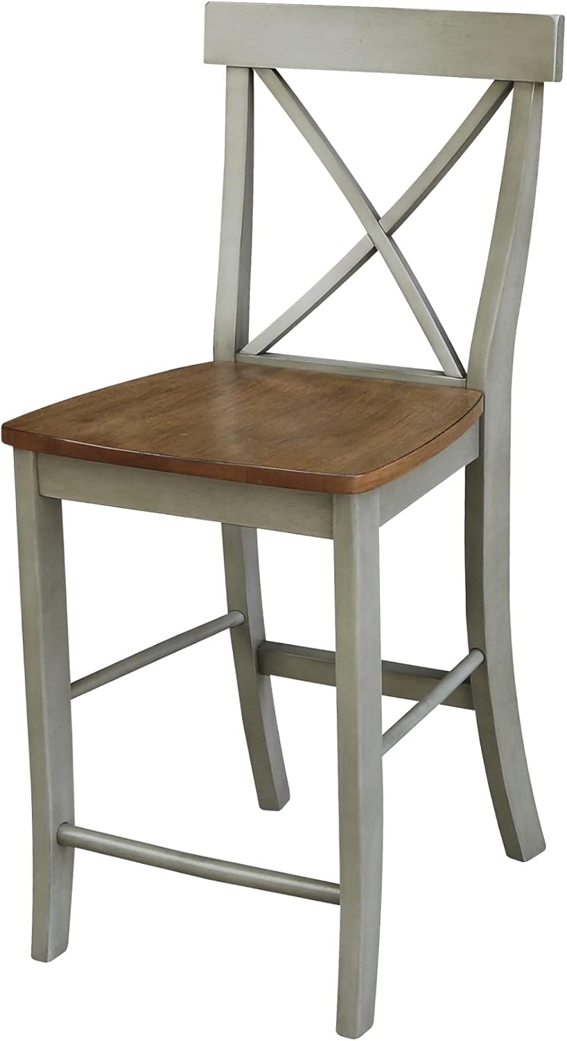 24 inch Pecan Barstool M1827