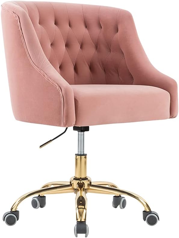 Green Velvet Mid-Back Desk Chair U20843