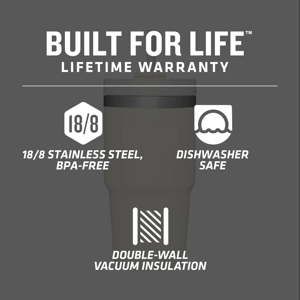 Reusable Insulated Tumbler with Straw and Lid R112046