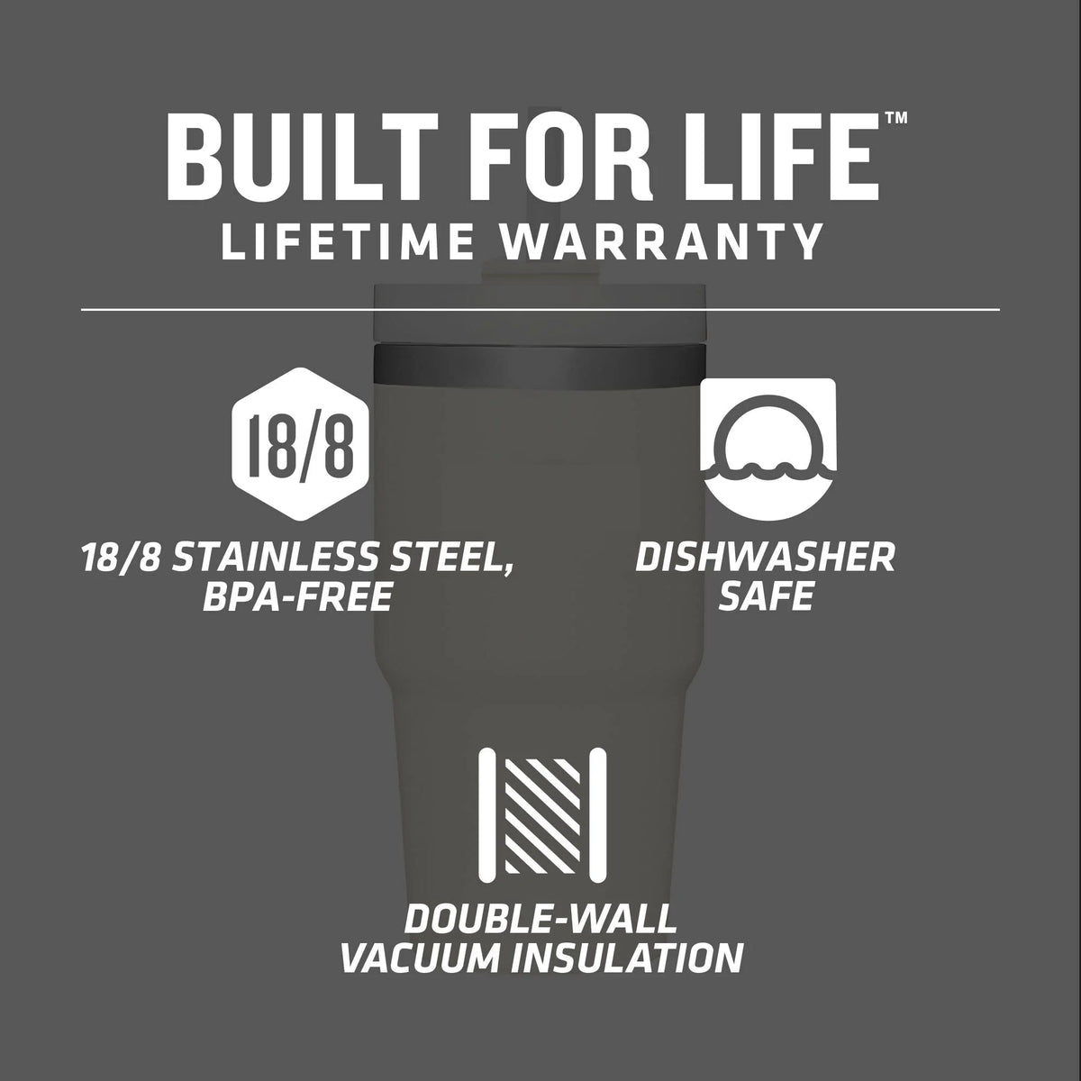 Reusable Insulated Tumbler with Straw and Lid R112046