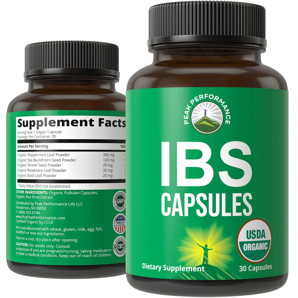 Organic IBS Supplement with Peppermint Oil and Fennel Seed V7201
