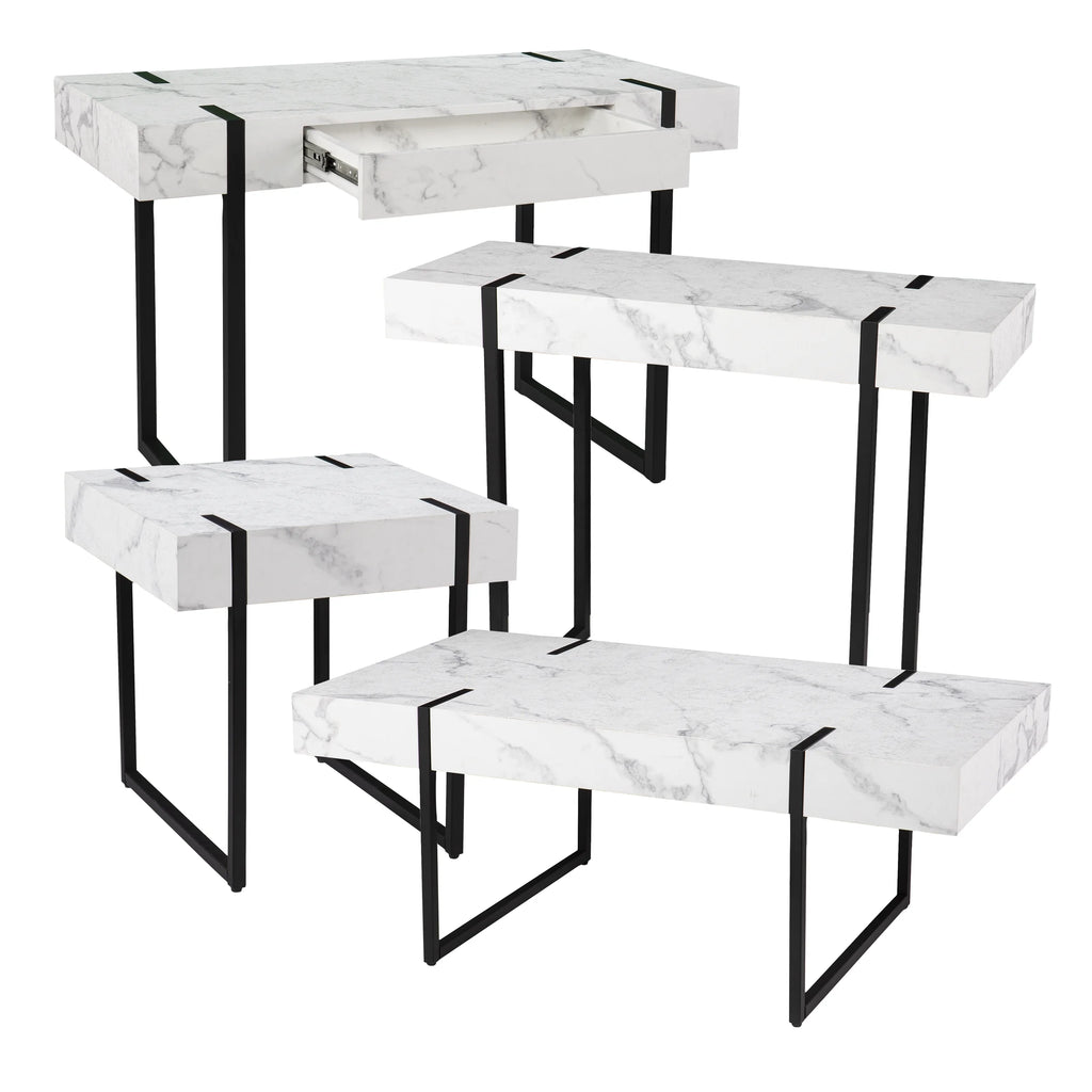 Modern Rectangle Faux Marble Cocktail Table T11221
