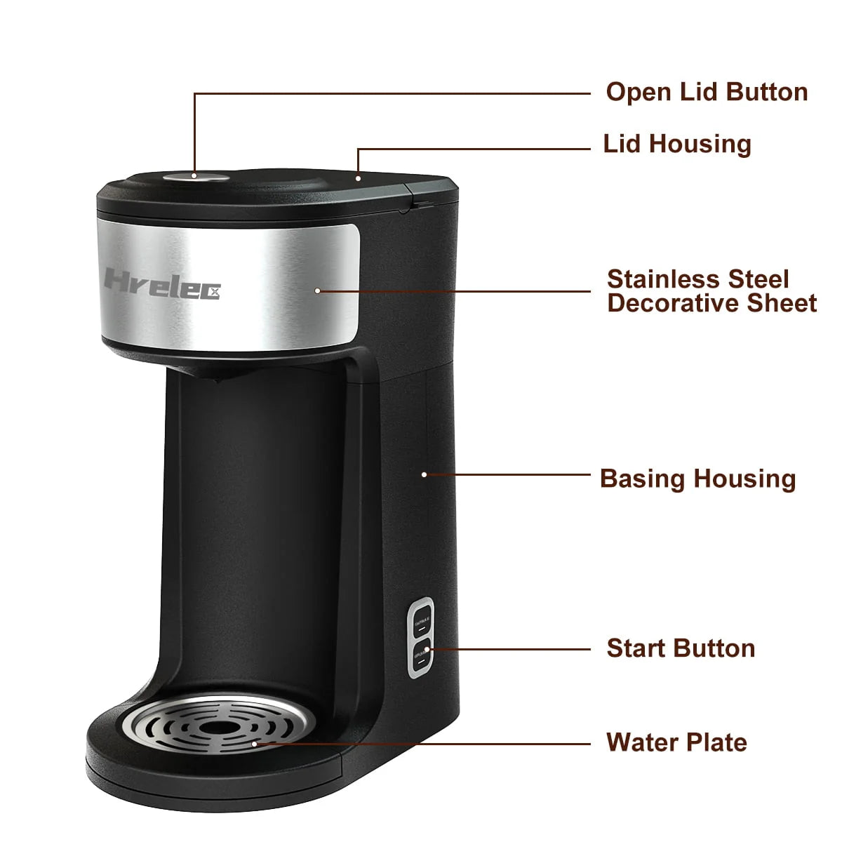 2-Way Single Serve Coffee Maker with 8-14 oz Brew Size X5990