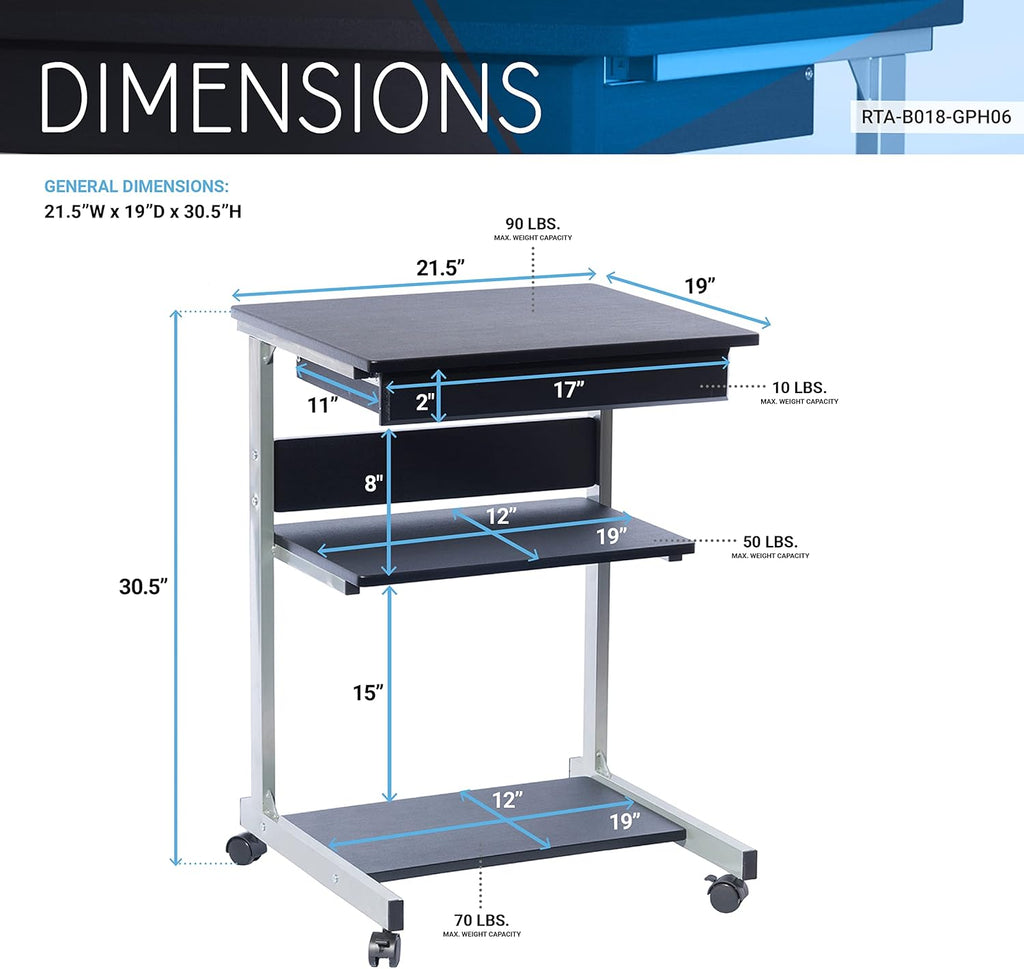 Metal Computer Laptop Desk Pack of 2 V34777