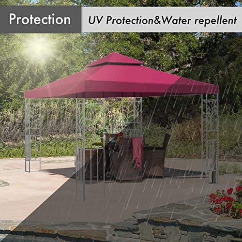 10x10 FT Grey Double Tiered Canopy Top R8790