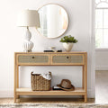 Oak Wood Entryway Console Table W7588