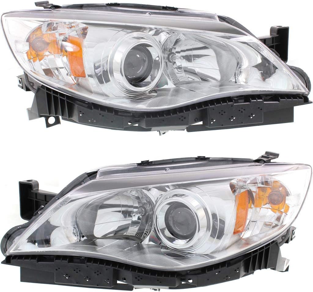 Headlight Assembly for Subaru Impreza WRX Sedan/Wagon 2012 2013 2014 Pair Halogen Y1190