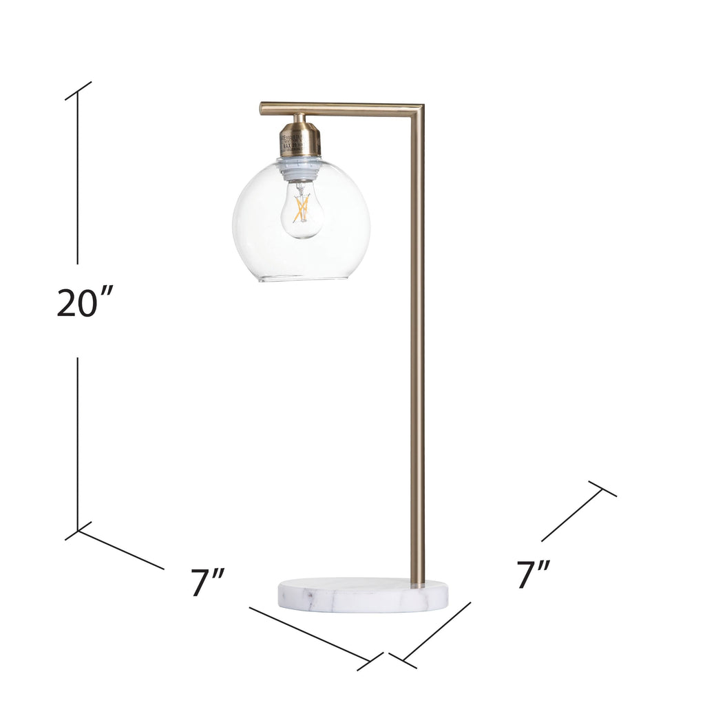 Gold Metal Marble Task Lamp Q4662