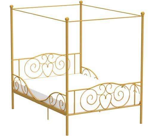 Gold Full Size Metal Canopy Bed Frame A34520