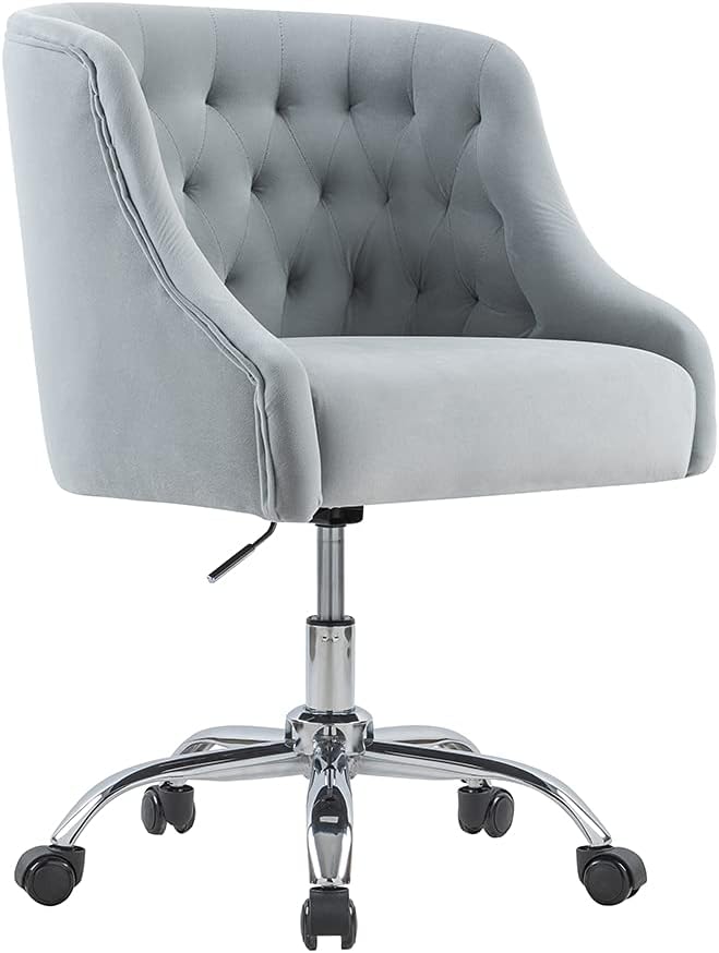 Green Velvet Mid-Back Desk Chair U20843