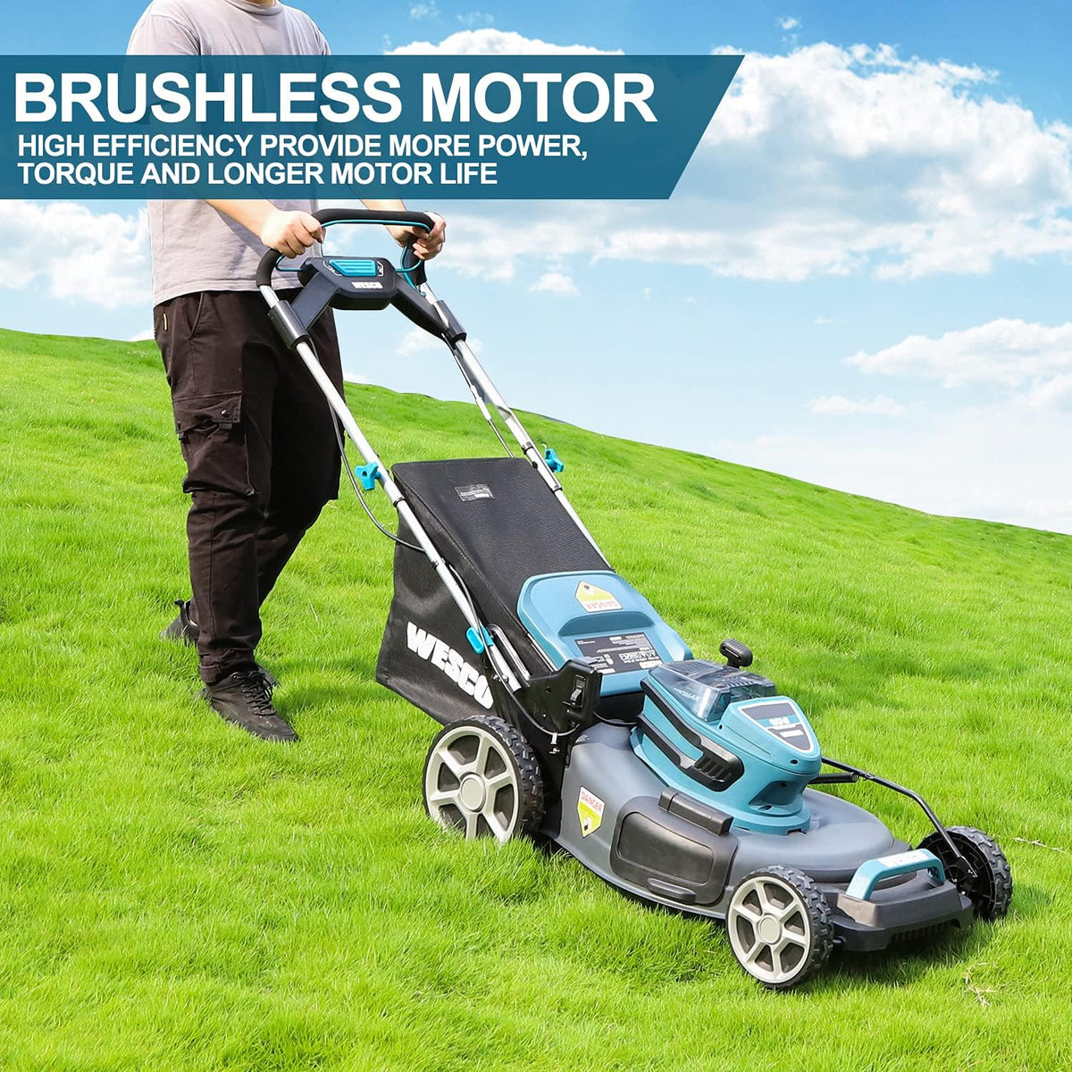 21 inch Self-Propelled Cordless Brushless Lawnmower X99714