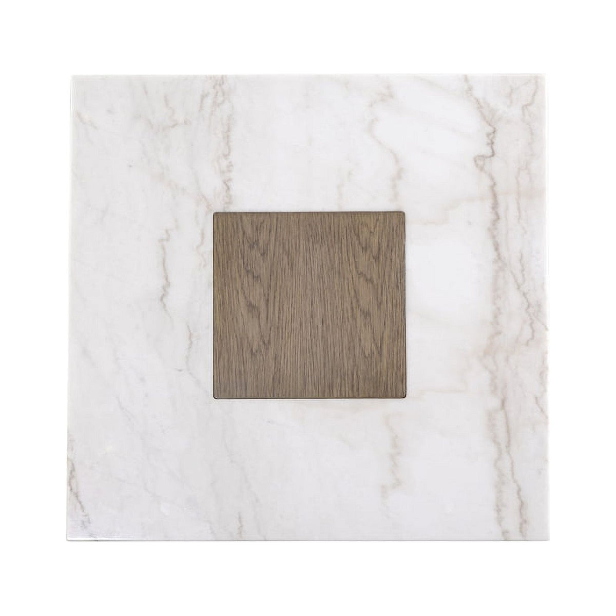 White Square Marble End Table G50969