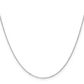 14K White Gold Diamond-Cut Cable Chain Necklace 18 Inches L2721