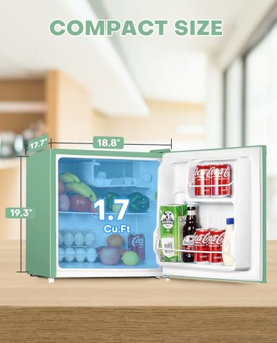 1.7 Cu.ft Black Mini Fridge with Freezer G6114