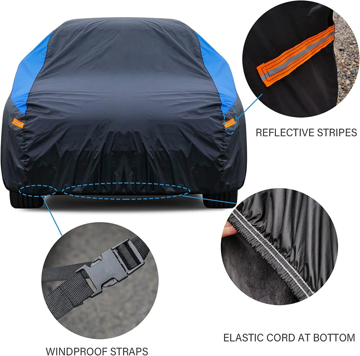 Blue All Weather Waterproof Car Cover C876