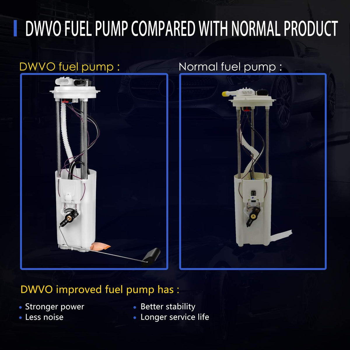 Fuel Pump Pack of 2 for 1997-2002 Chevy S10 GMC Sonoma Isuzu Hombre 4.3L A577725