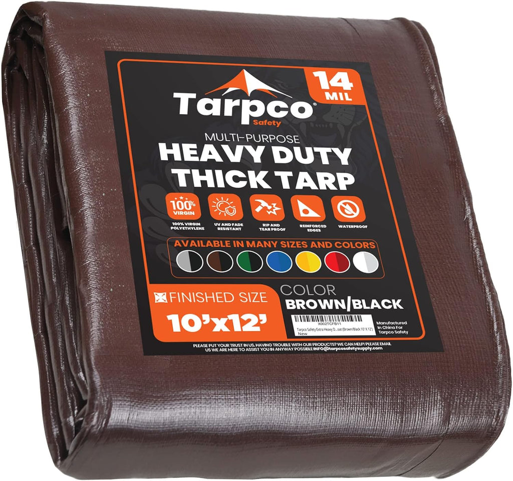 Extra Heavy Duty 14 Mil Waterproof UV Resistant Poly Tarp B227565