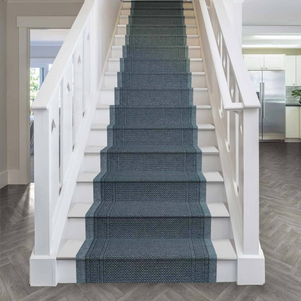 Aztec Gray Stair Carpet Runner 19 foot S95252