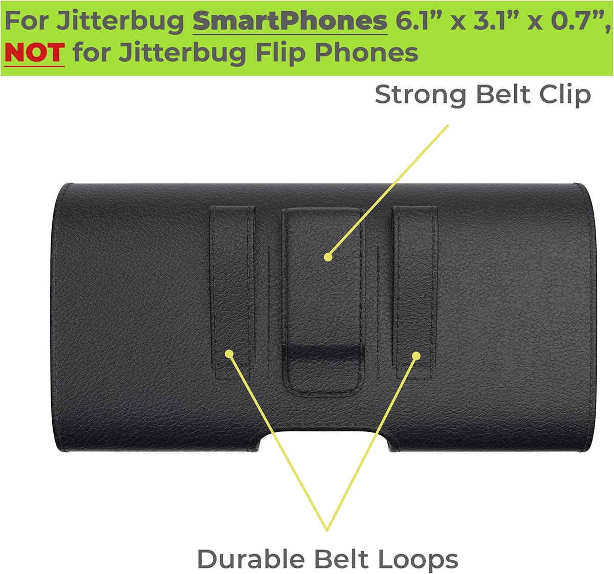 Leather Cell Phone Pouch with Belt Clip A173
