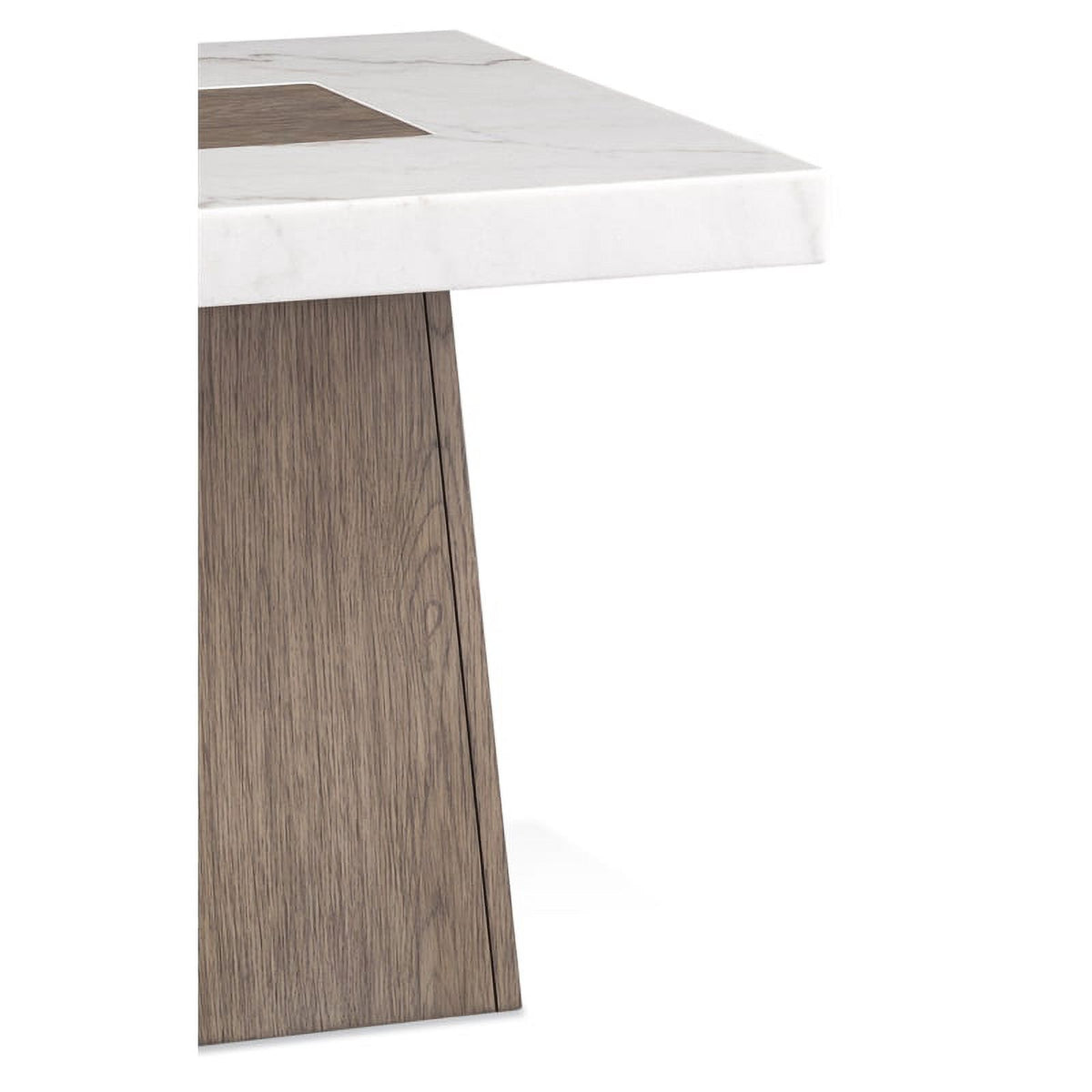 White Square Marble End Table G50969