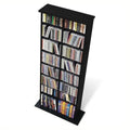 51" Double Slim CD DVD Wall Media Storage Rack in Black A93756