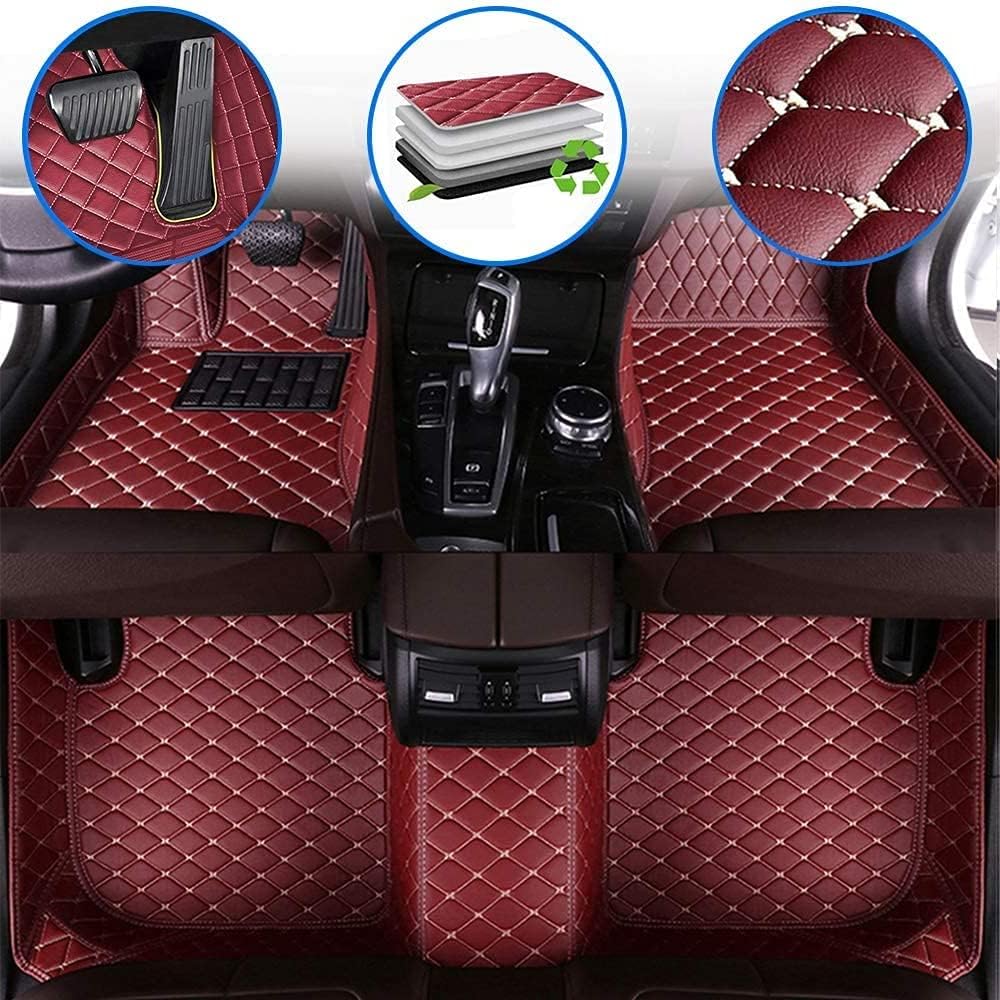 Custom Full Coverage All Weather Non-Slip Leather Car Floor Mats I117