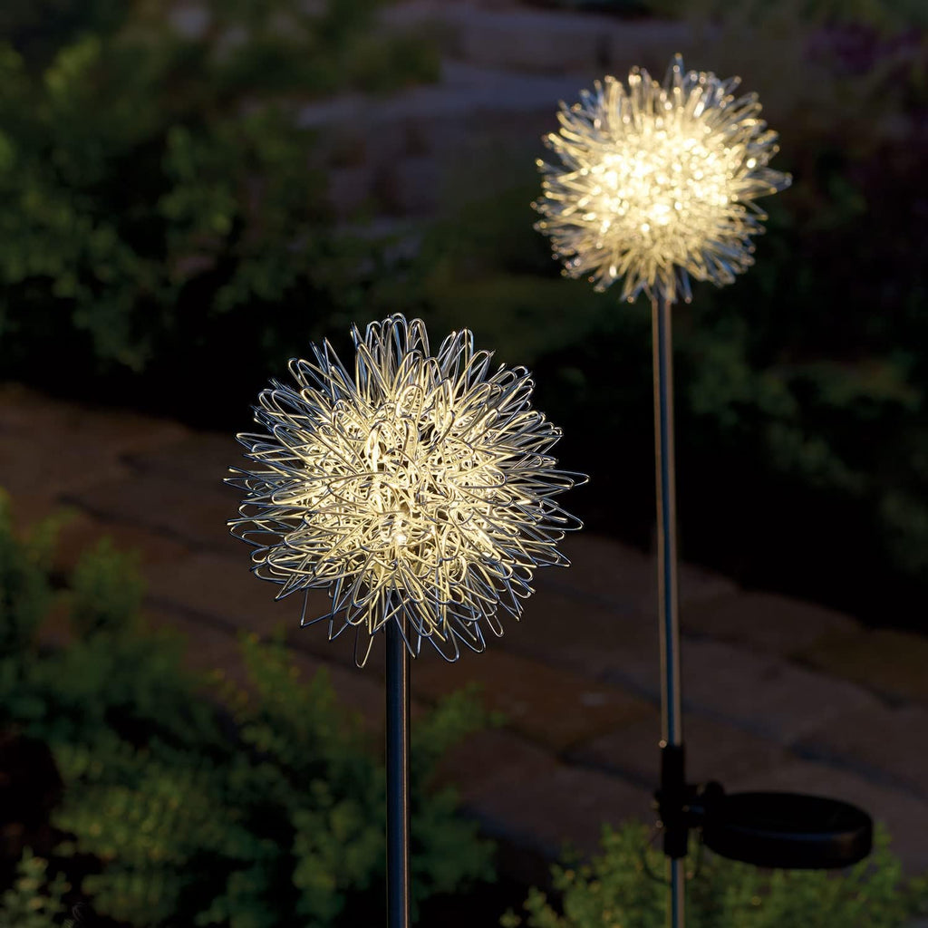 Set of 2 LED Solar Garden Stakes Q506631
