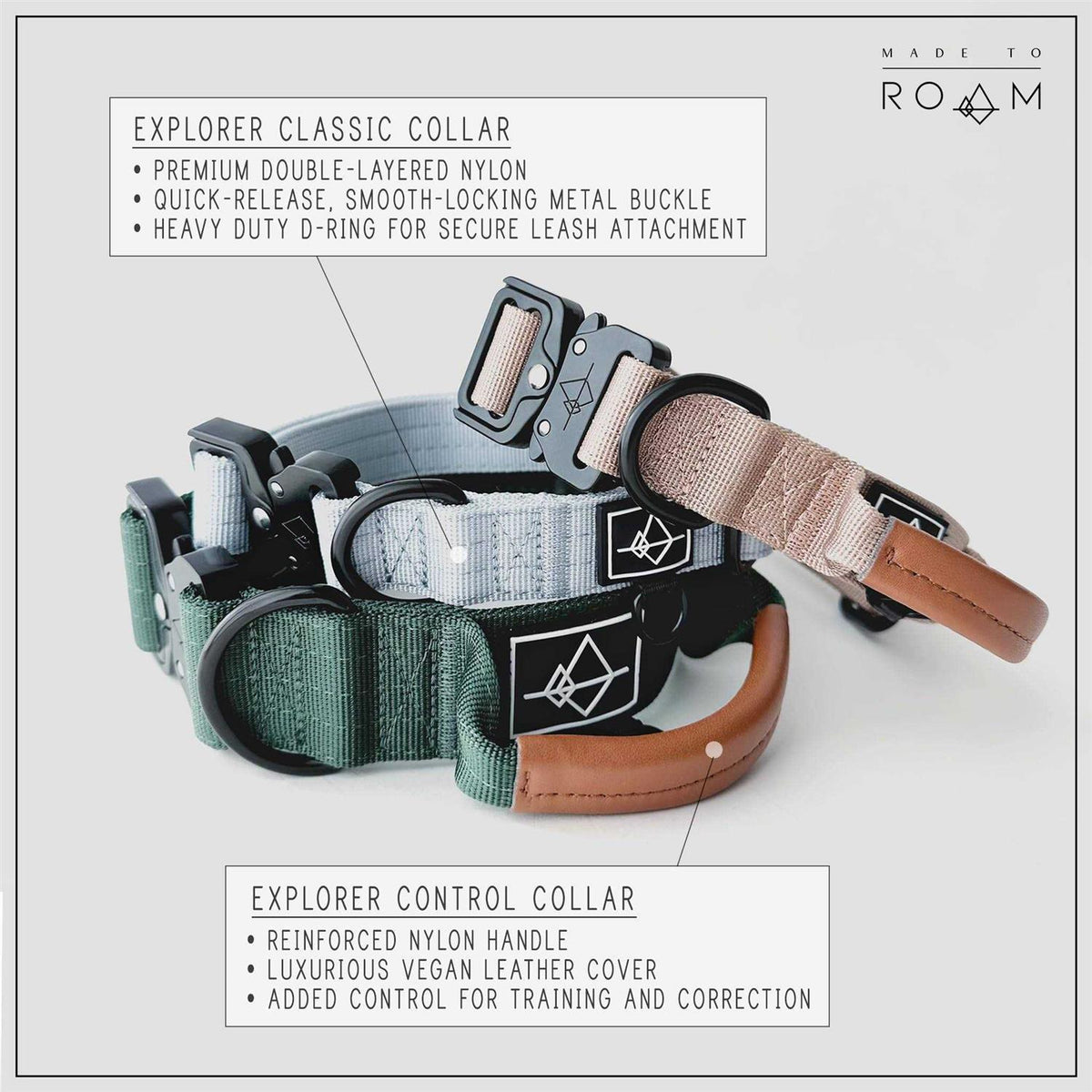 Adjustable Heavy Duty Nylon Dog Collar with Metal Buckle O42479