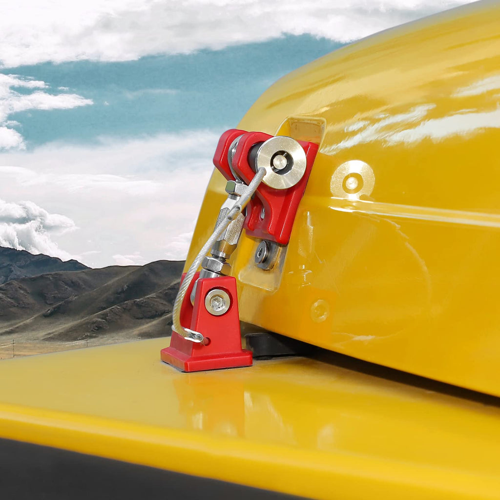 Red Aluminum Alloy Hood Latches for Jeep Wrangle TJ D67833