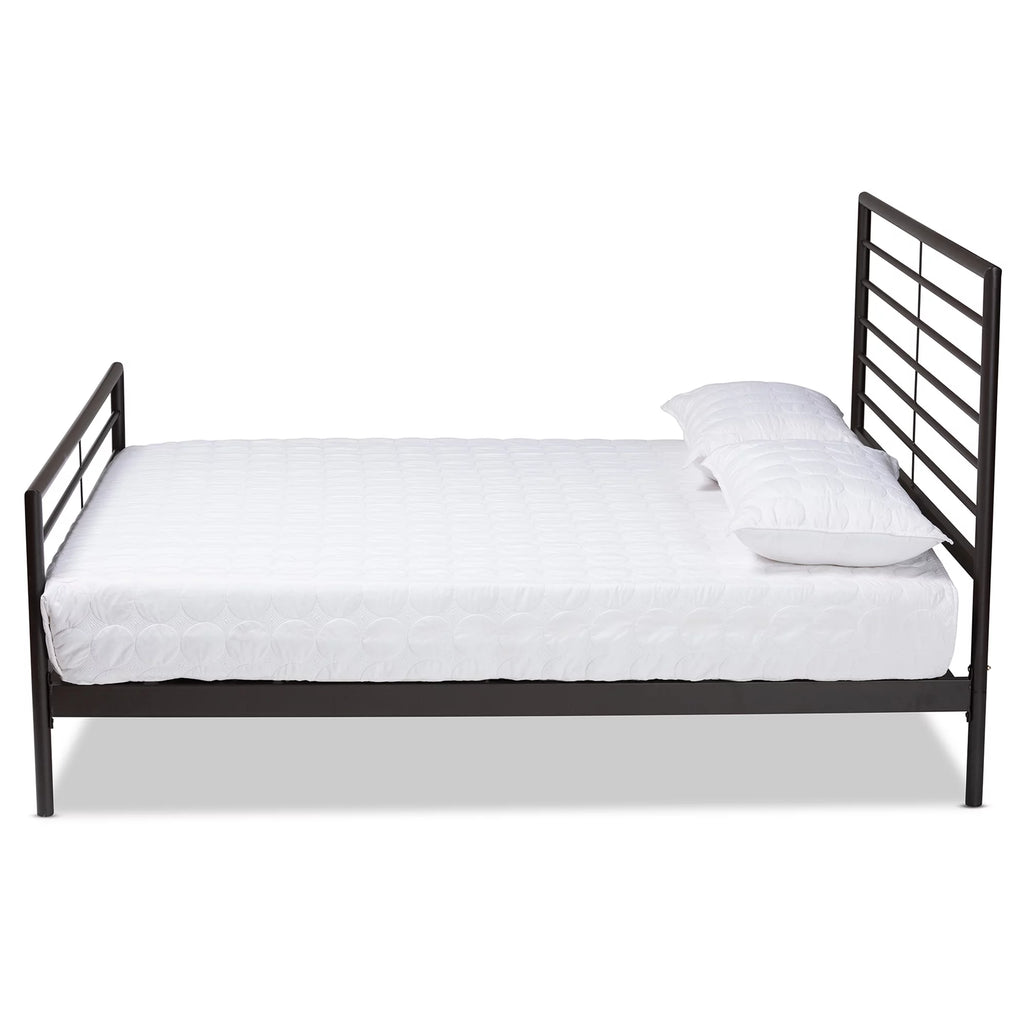 Black Full Engineered Wood Platform Bed M293